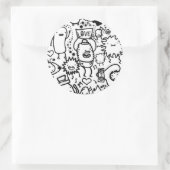 Rond Sticker à Doodle (Sac)