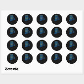 Rond Sticker à drapeau de carte de l'île Rhode (Feuille)