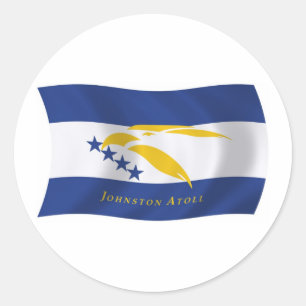 Rond Sticker à drapeau de l'atoll de Johnston