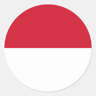 Rond Sticker à drapeau de Monaco