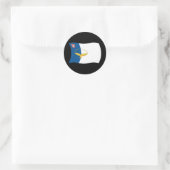 Rond Sticker à drapeau des Açores (Sac)