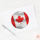 Rond Sticker à drapeau du Canada (Enveloppe)