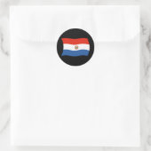 Rond Sticker à drapeau du Paraguay (Sac)