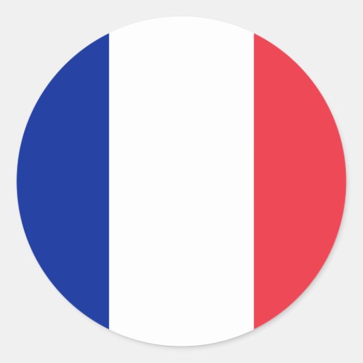 Rond Sticker à drapeau français (Devant)