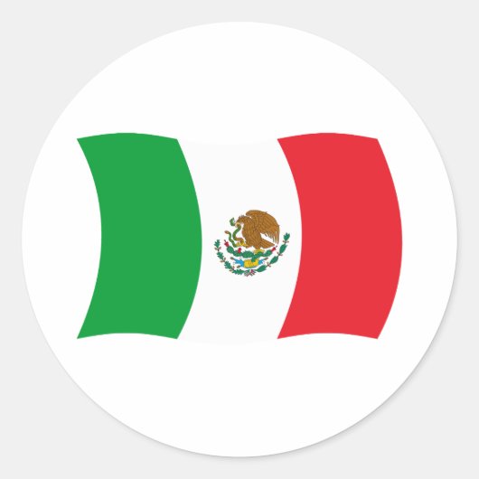 Rond Sticker à drapeau mexicain (Devant)