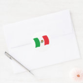 Rond Sticker à drapeau mexicain (Enveloppe)