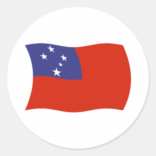 Rond Sticker à drapeau Samoa (Devant)