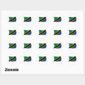 Rond Sticker à drapeau tanzanien (Feuille)