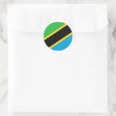 Rond Sticker à drapeau tanzanien (Sac)