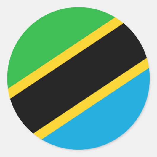 Rond Sticker à drapeau tanzanien (Devant)