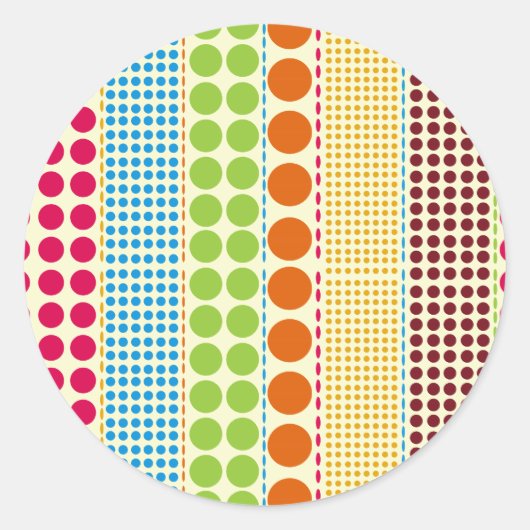 Rond Sticker à enveloppe Boho Dots (Devant)