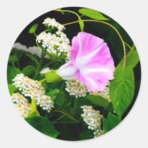 Rond Sticker à enveloppe de Mariage floral