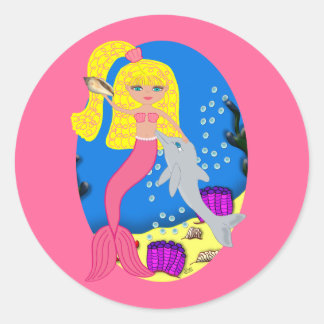 Rond Sticker à enveloppe de sirène