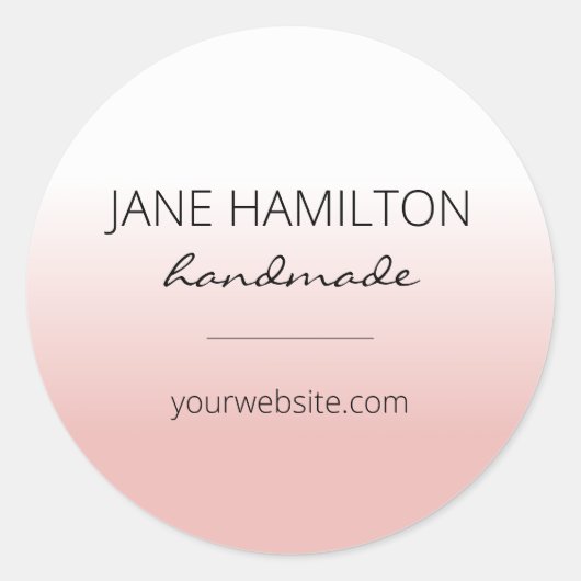 Rond Sticker à enveloppe minimaliste rose (Devant)