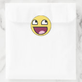 Rond Sticker à face d'Awesomeface (Sac)