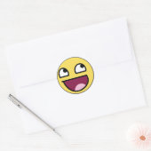 Rond Sticker à face d'Awesomeface (Enveloppe)