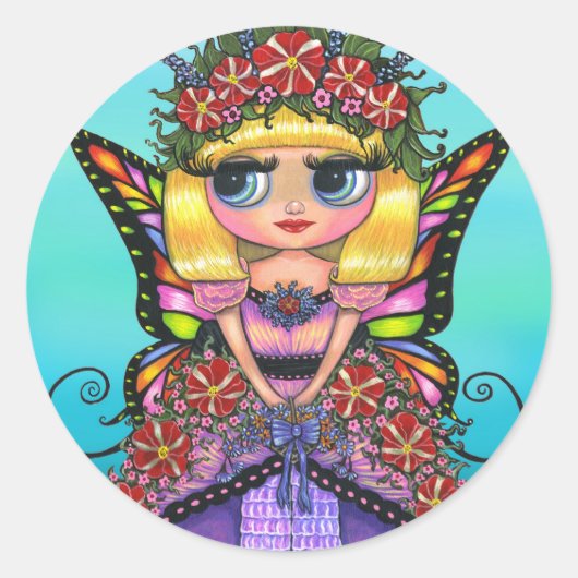 Rond Sticker à fée Astro Petunia (Devant)