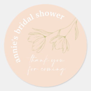 Rond Sticker à Fête des mariées florale A115