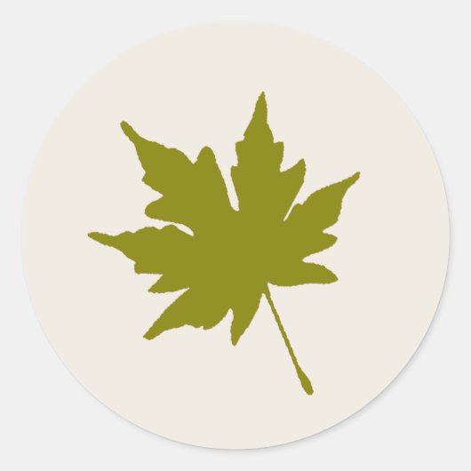 Rond Sticker à feuilles de chute colorées (Devant)