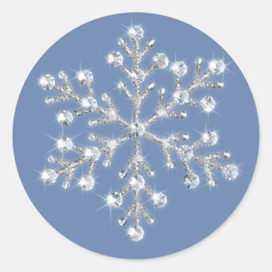 Rond Sticker à flacon à neige cristal (Devant)