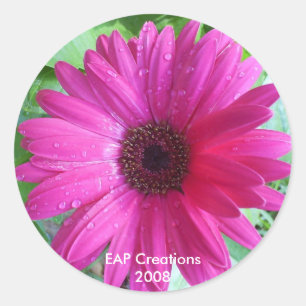 Rond Sticker à fleurs
