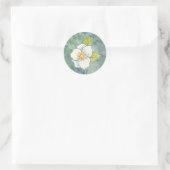 Rond Sticker à fleurs blanches (Sac)