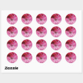 Rond Sticker à fleurs de géranium rose Dream (Feuille)