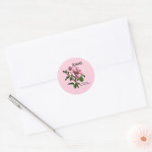 Rond Sticker à fleurs de l'État de l'Iowa (Enveloppe)