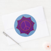 Rond Sticker à fleurs de paix (Enveloppe)