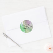 Rond Sticker à fleurs de tulipes violettes Réponse Scea (Enveloppe)