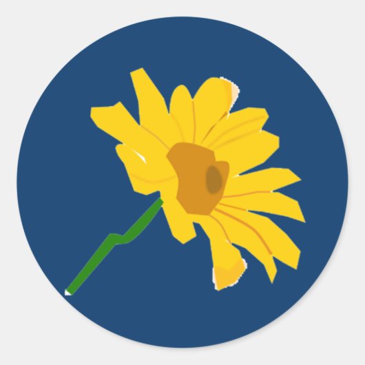 Rond Sticker à fleurs jaunes (Devant)