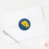 Rond Sticker à fleurs jaunes (Enveloppe)