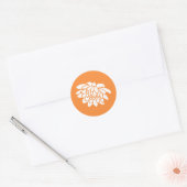 Rond Sticker à fleurs Lotus (orange vif) (Enveloppe)