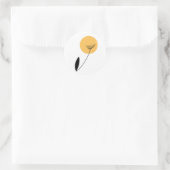 Rond sticker à fleurs minimaliste (Sac)