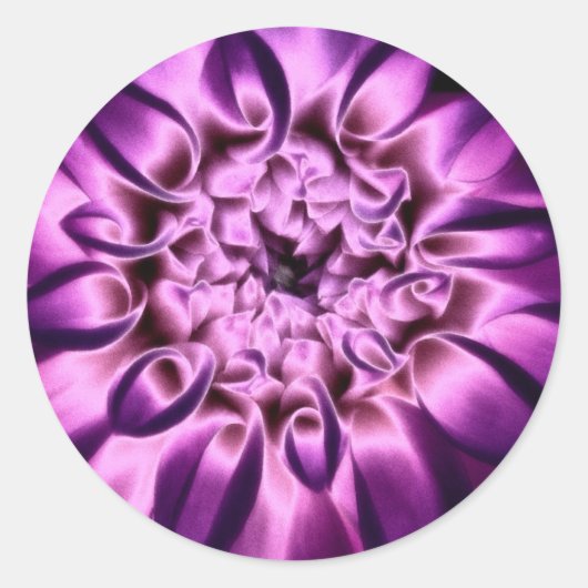 Rond Sticker à fleurs violettes (Devant)