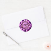 Rond Sticker à fleurs violettes (Enveloppe)
