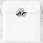 Rond Sticker à fond noir et blanc (Sac)