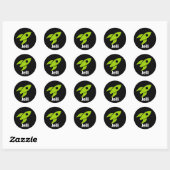 Rond Sticker à fusée - Noir (Feuille)
