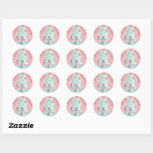 Rond Sticker à gâteau aux fraises (Feuille)