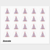 ROND STICKER À GÂTEAU MULTI PURPLE (Feuille)