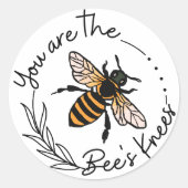 Rond Sticker à genoux des abeilles (Devant)
