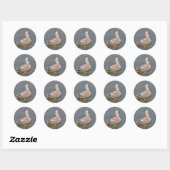 Rond Sticker à goélands de mer affamés (Feuille)