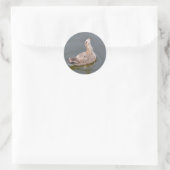 Rond Sticker à goélands de mer affamés (Sac)