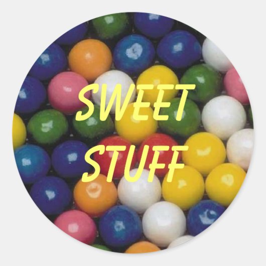 Rond Sticker à gumball pour trucs doux (Devant)