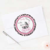 Rond Sticker à impression Wild Thing Cheetah & Zebra (Enveloppe)