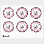 Rond Sticker à impression Wild Thing Cheetah & Zebra (Feuille)