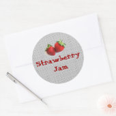 Rond Sticker à la confiture de fraises (Enveloppe)
