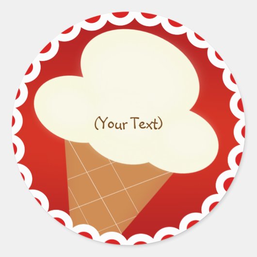 Rond Sticker à la crème glacée (Devant)