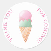 Rond Sticker à la crème glacée (Devant)