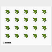 Rond Sticker à la grenouille (Feuille)